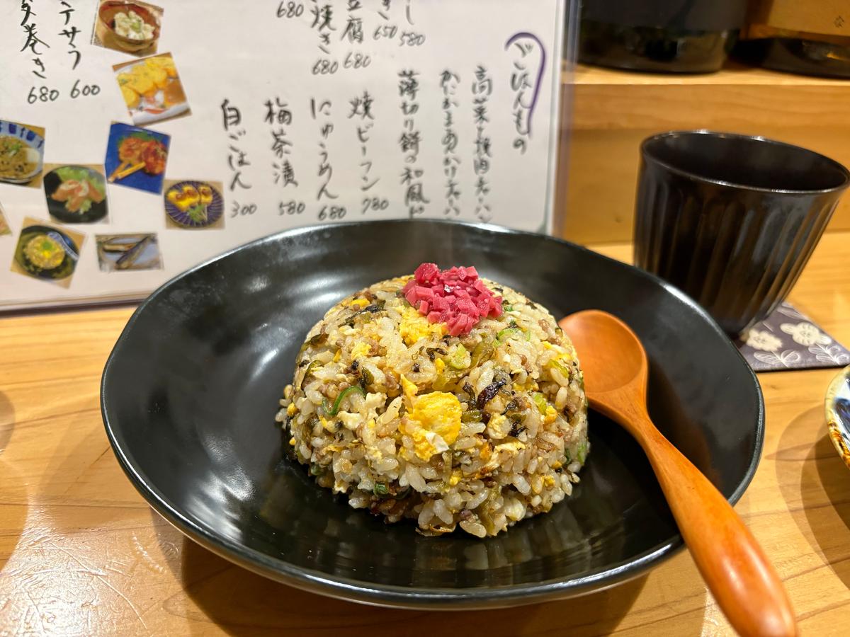 高菜と挽肉チャーハン