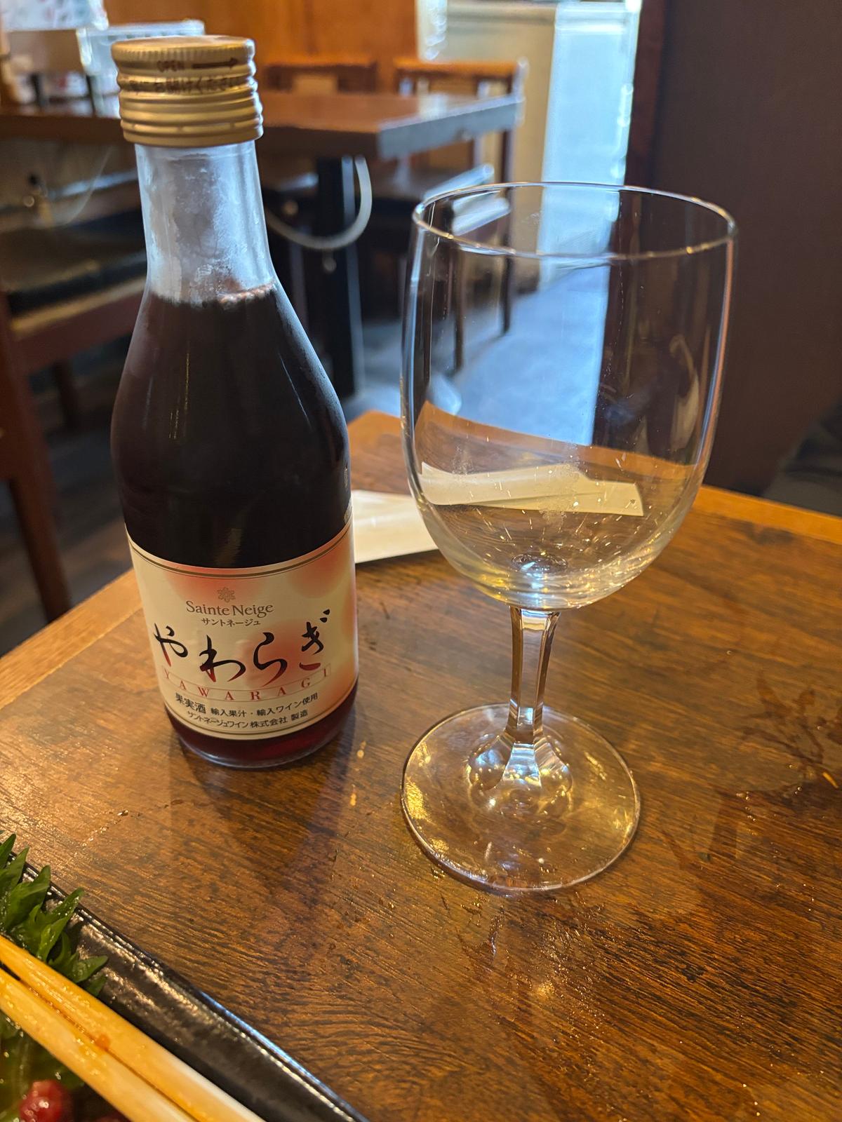 赤ワインは小瓶