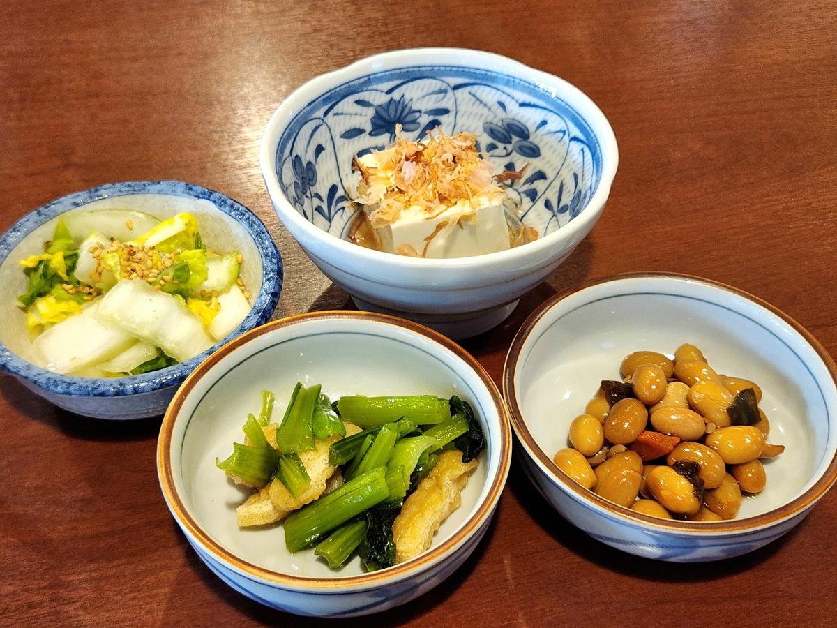 小鉢が4品！