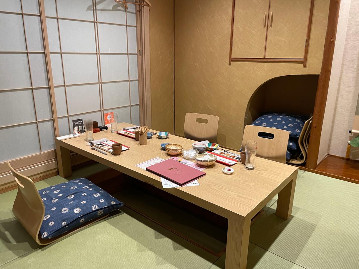 個室でゆっくり喋れます