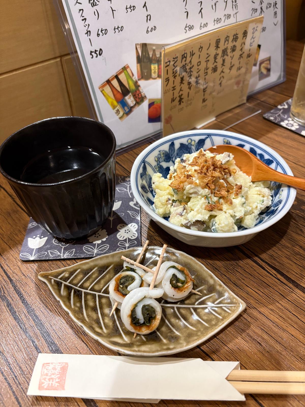 いぶりがっこのポテサラ
