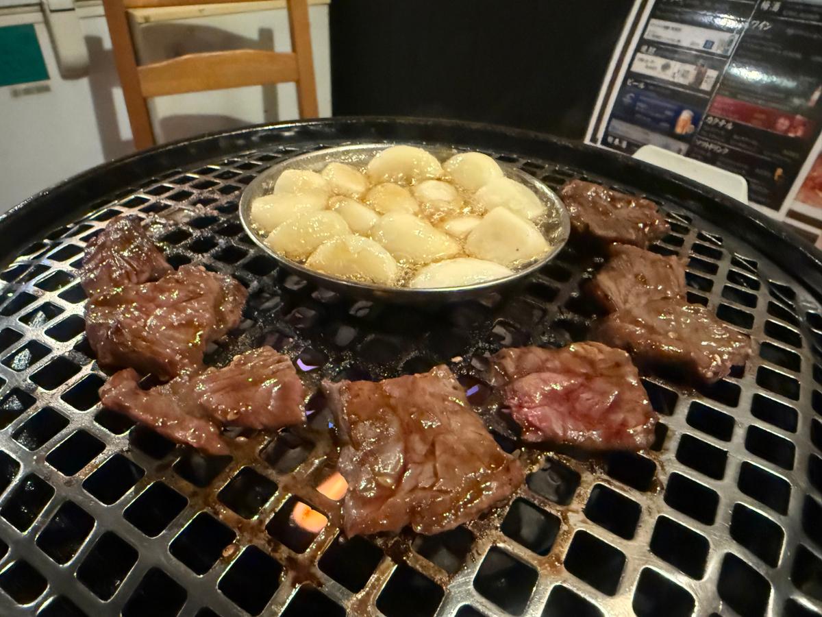 ハラミ&にんにく焼き〜