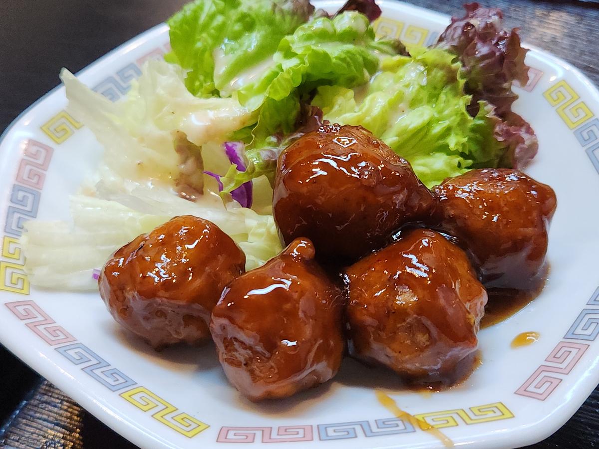 ツヤツヤ肉団子。すごく美味しい🥰