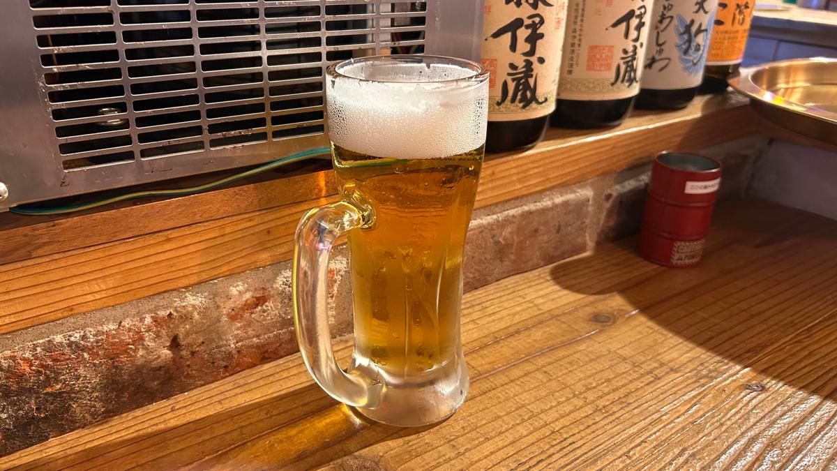 冷えたビールが299円！このお値段なら、もう一杯おかわりも安心ですね🍺