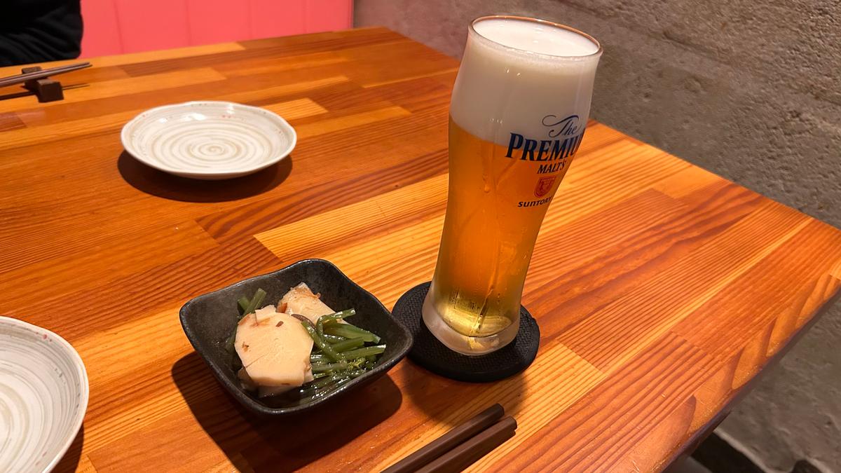 お通しも出汁が効いていて美味しかった〜