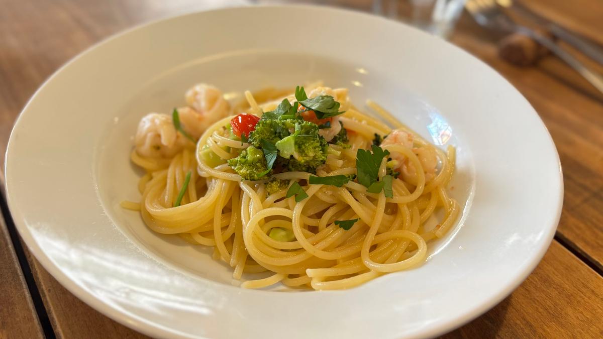 エビのオイル仕立てスパゲティ🦐