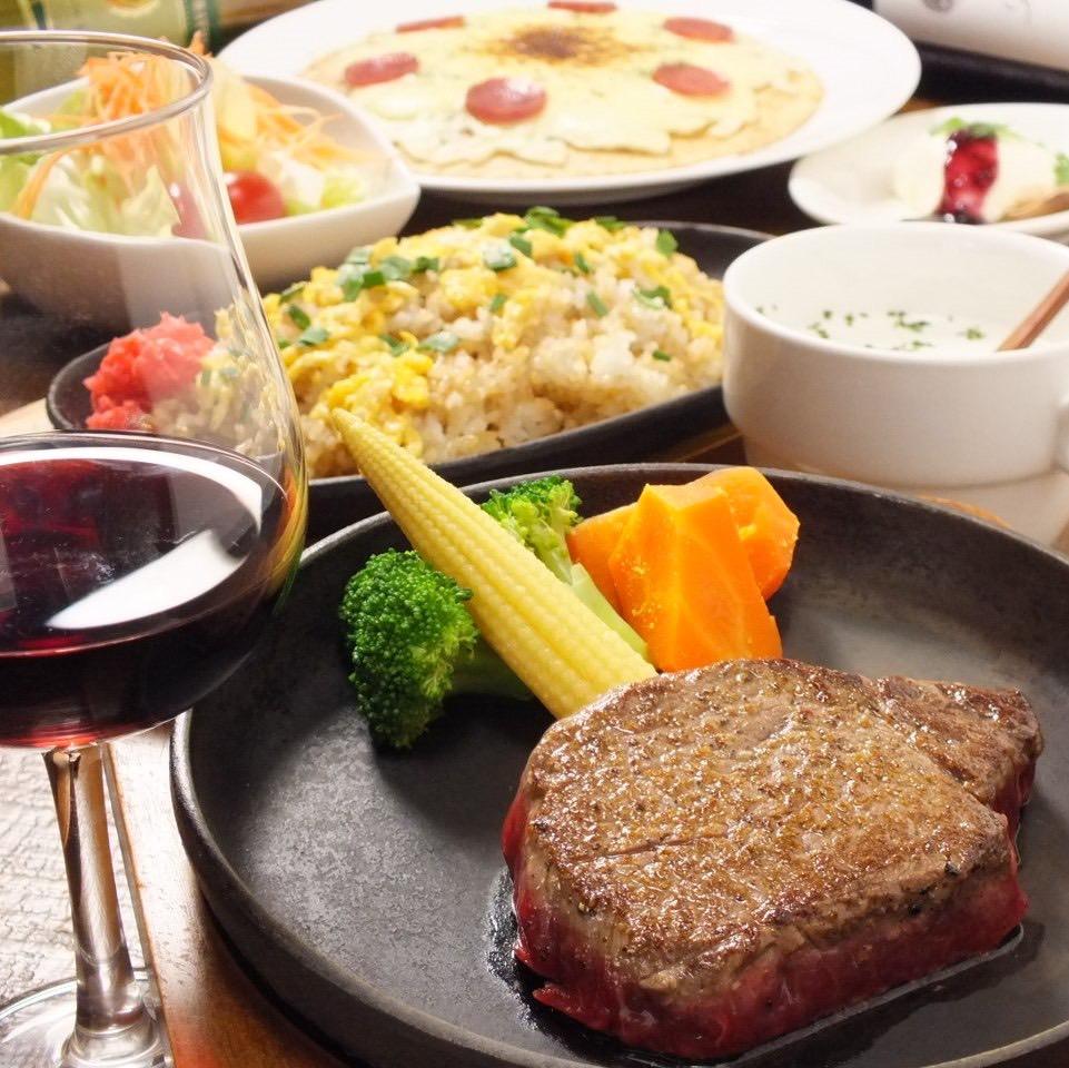 国産牛や和牛がお1人様につき一皿ずつでのご提供！