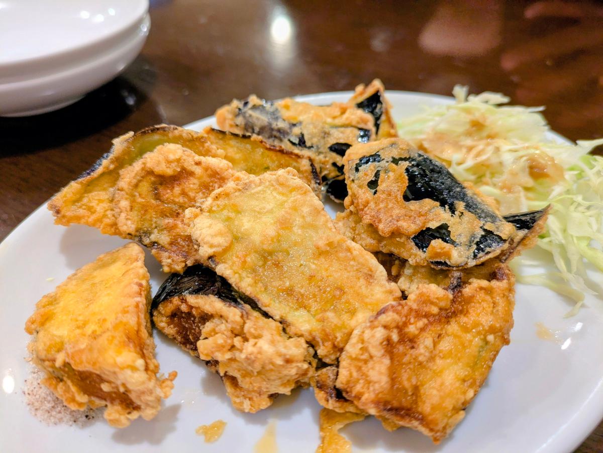 ナスのから揚げー!ジューシーで🍻が止まらないっ