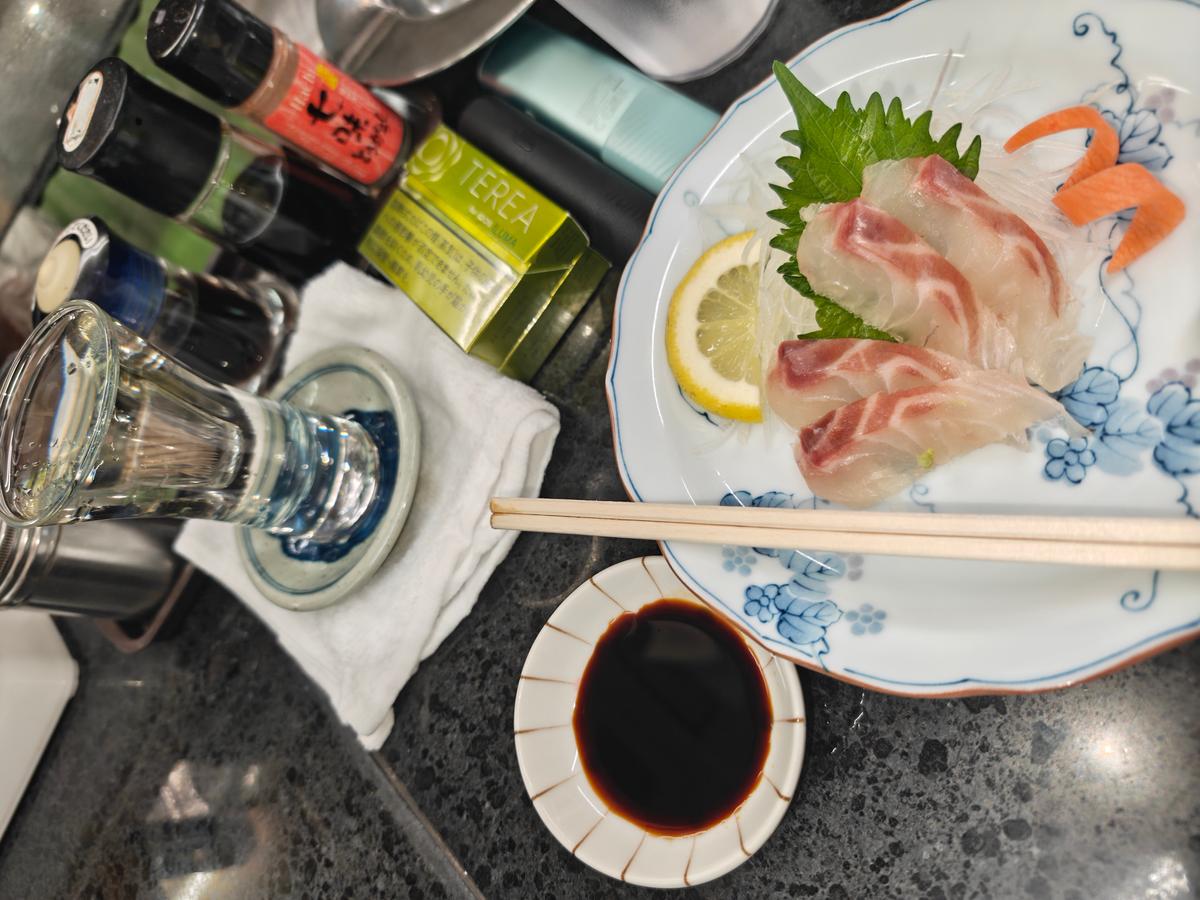昆布締めと日本酒!