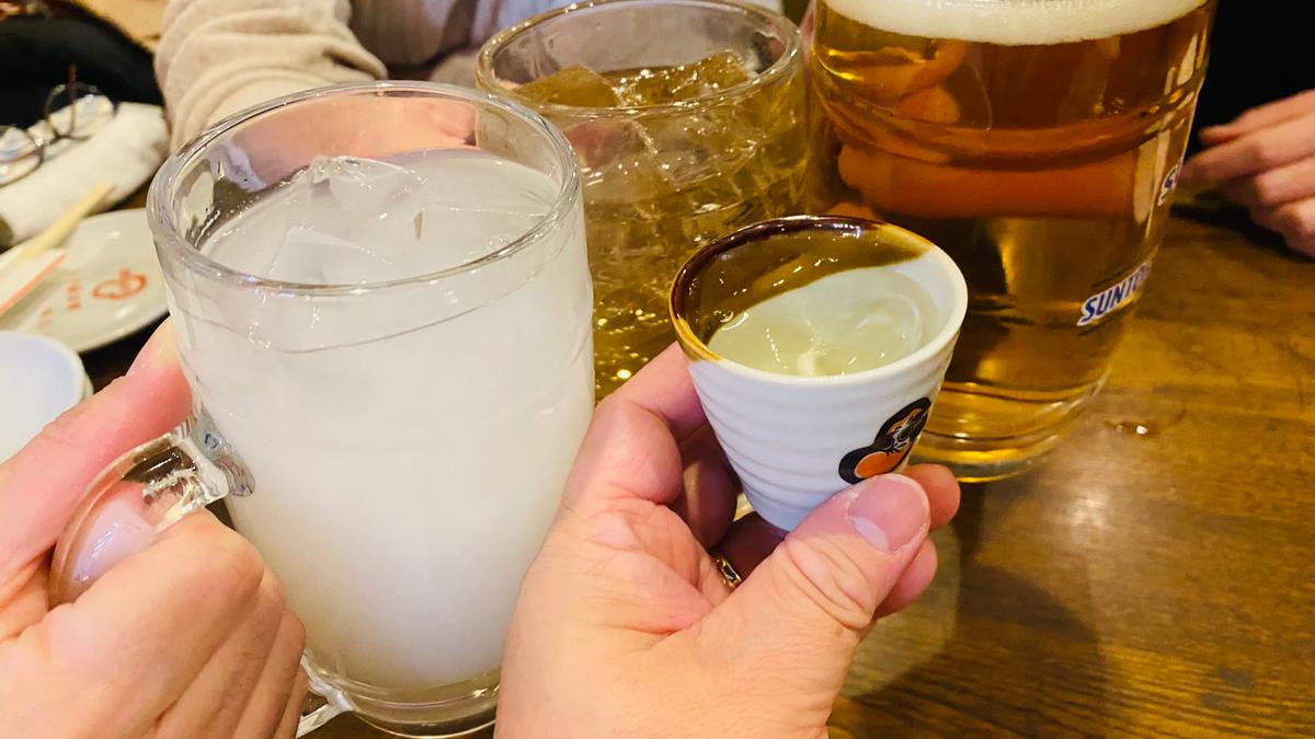 日本酒で乾杯