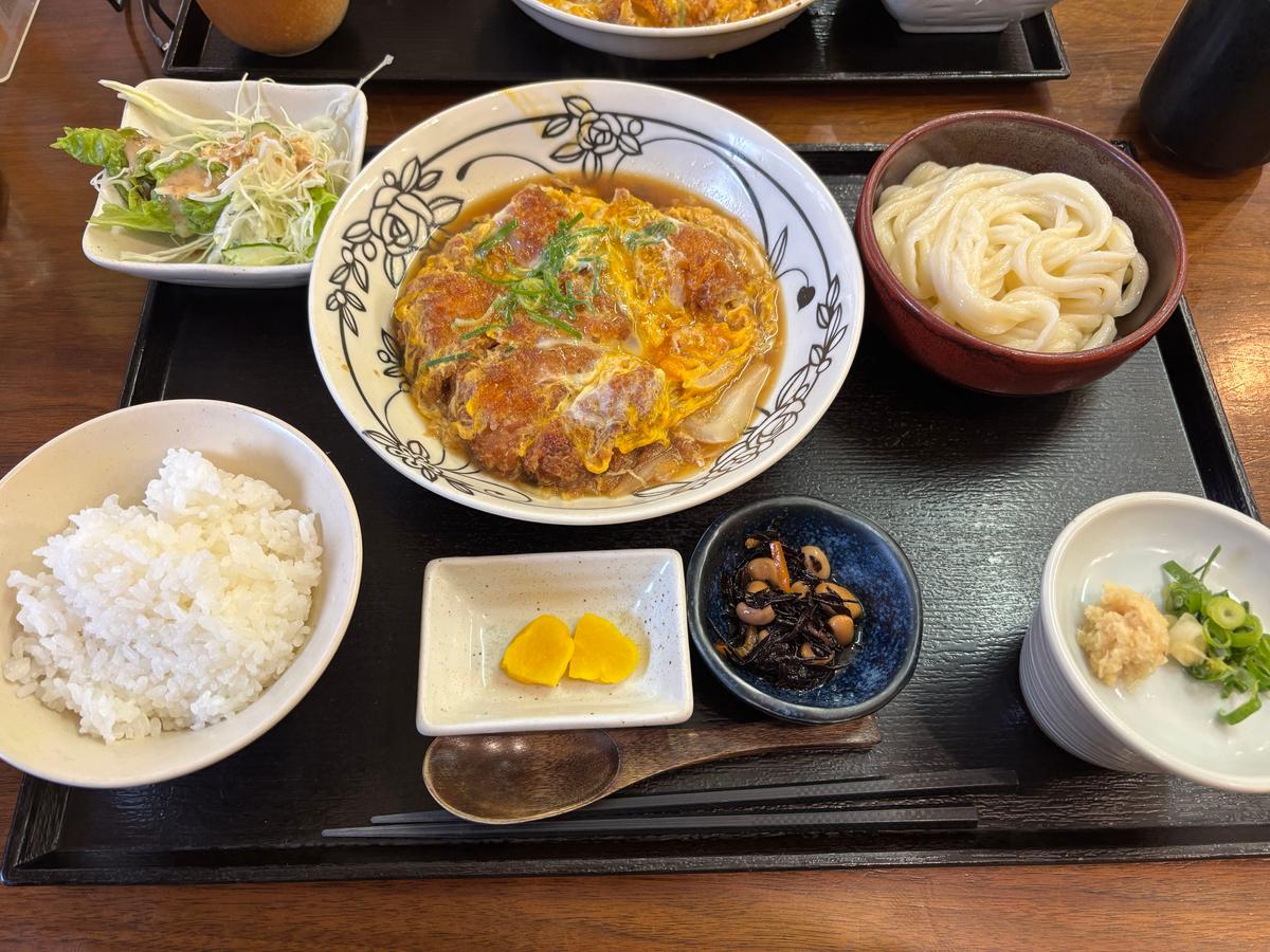 かつとじ定食(ミニざるうどん)
