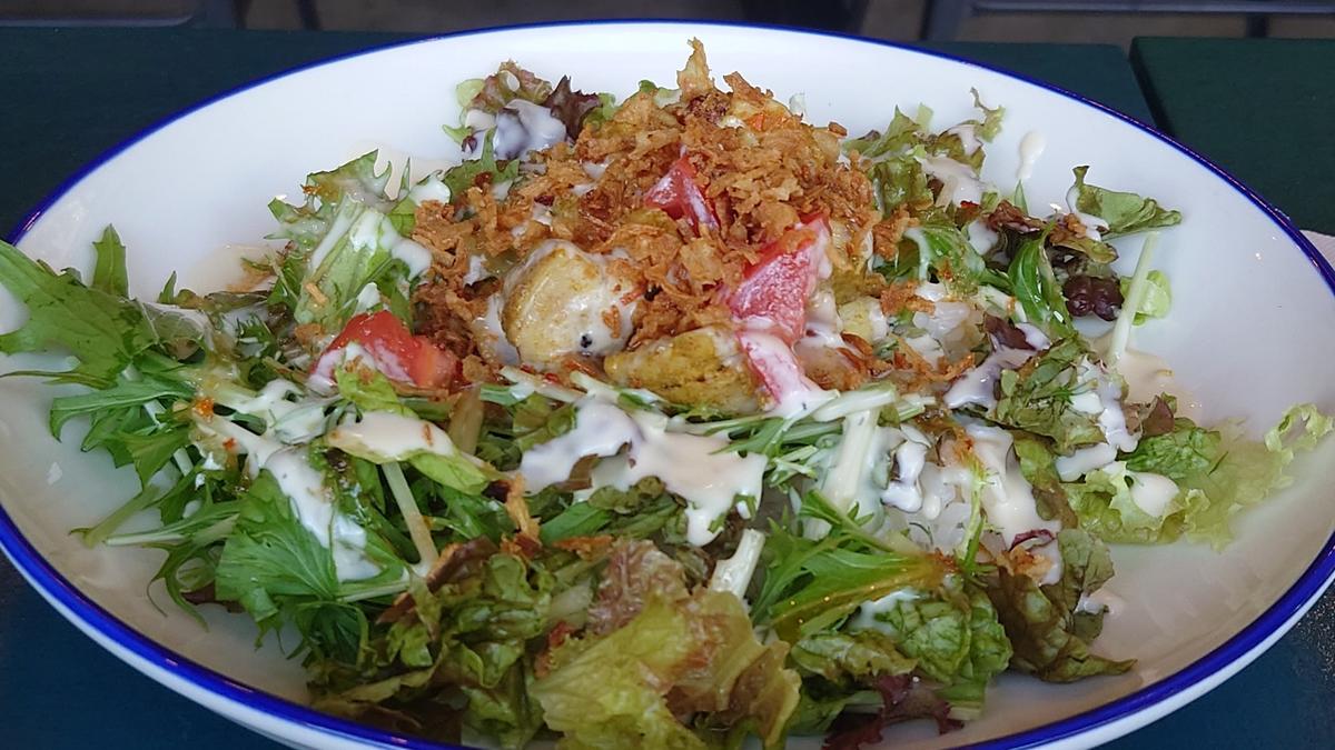 見た目にも美味しいガッツリチキンオーバーライス!リピしたい!