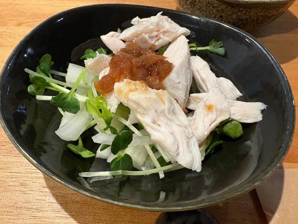 ささ身さっぱり梅ドレサラダ